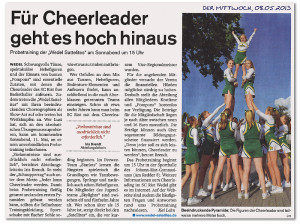 Artikel zum Pinneberger Probetraining 2013