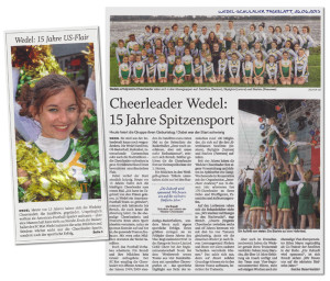 Cheerleading im SC Rist Wedel / Pressebericht im Wedel-Schulauer Tageblatt vom 26.06.2013