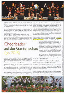Bericht über den Auftritt der Wedel Satellites Cheerleader bei der Internationalen Gartenschau igs