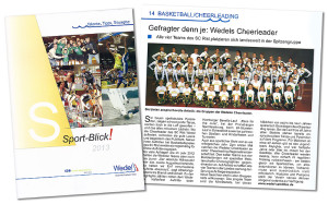 Artikel über die Wedeler Cheerleader im SportBlick Wedel 2013
