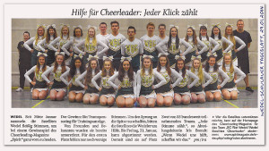 Cheerleading im SC Rist Wedel / Pressebericht im Wedel-Schulauer Tageblatt vom 29.01.2014