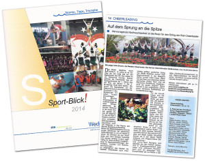 Pressebericht über die Wedel Satellites Cheerleader im Sport-Blick Wedel 2014