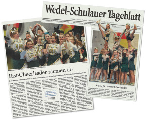 Cheerleading im SC Rist Wedel / Pressebericht im Wedel-Schulauer Tageblatt vom 25.02.2015