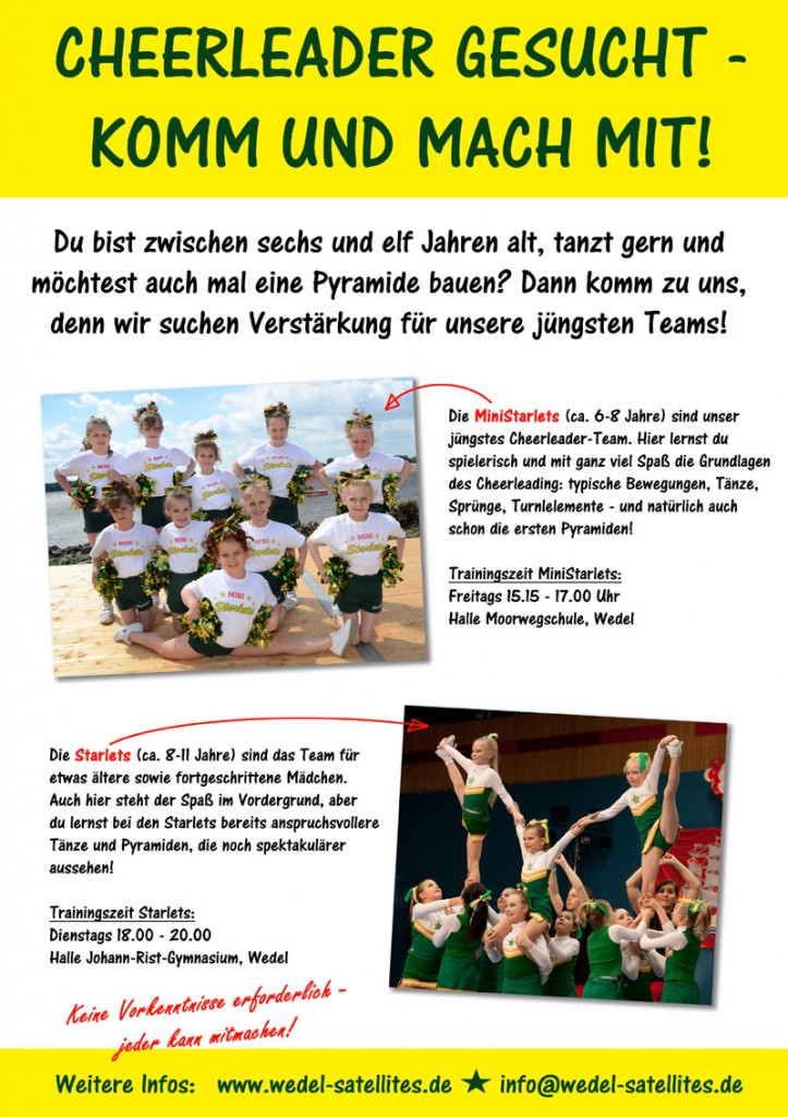 Junge Cheerleader gesucht