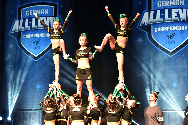 WSC Skylights Unique, Platz 6 Junior Allgirl Cheer Level 3 bei der GALC Nord 2018